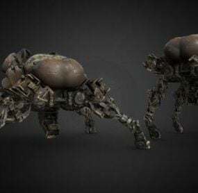Lowpoly Model 3d Pahlawan Robot Spider