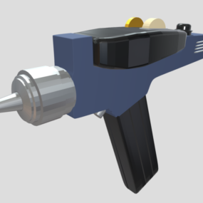 3д модель научно-фантастического фазерного пистолета "Звездный путь"