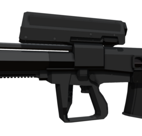 Lowpoly Pistola Cdte modelo 3d