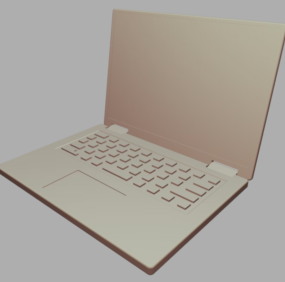Lowpoly 笔记本电脑设计3d模型