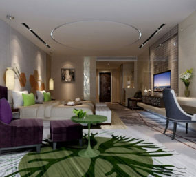 Luxurious Modern Bedroom Interior 3d model