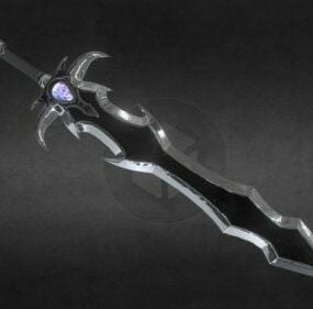 Mô hình 3d Thanh kiếm ma thuật bóng tối