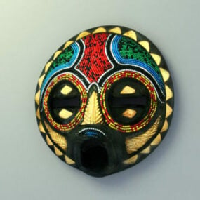Meksika Maskesi Dekorasyonu 3d modeli