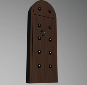 Medieval Wood Door 3d model