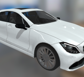 โมเดล 3 มิติ Mercedes Benz Cls Amg สีขาว