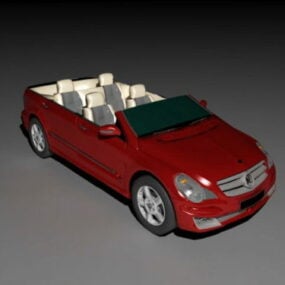Punainen Mercedes Benz Roadster Auton 3d malli