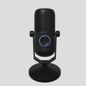 Modello 3d del microfono realistico
