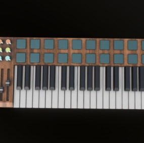 Midi Controller Keyboard 3d model