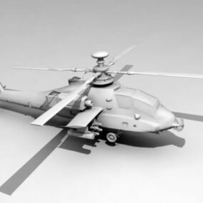 Mô hình 3d máy bay trực thăng quân đội