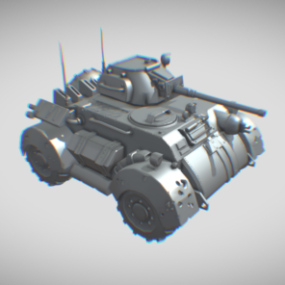 Gaming Military Tank 3d model
