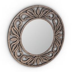 Runder Spiegel im klassischen Stil, 3D-Modell