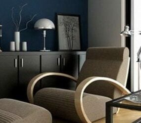 Brun Modern Lounge Chair 3d model