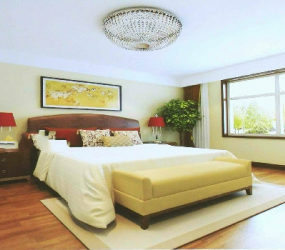 Modern Bright Chinese Bedroom Interior 3d model