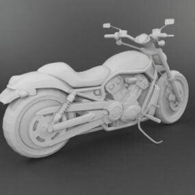 Classic Sport Motorcycle 3d model