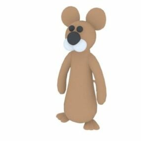 老鼠毛绒玩具3d模型