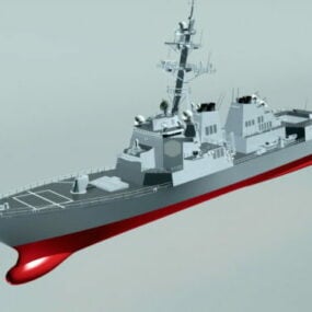 نموذج سفينة حربية عسكرية تابعة للبحرية ألبوكيرك ثلاثية الأبعاد