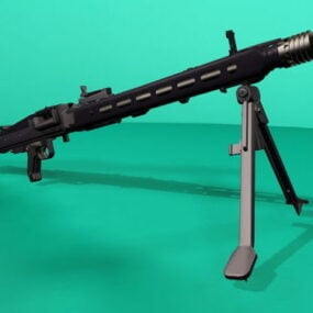 Saksalainen Mg-42 Machine Gun 3D-malli