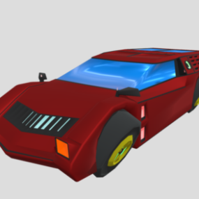 نموذج سيارة نيون مهاجم ثلاثي الأبعاد