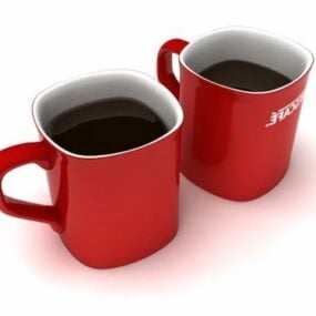 Nescafe Red Mugs Coffee דגם תלת מימד