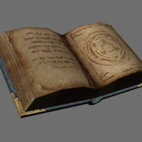 Mô hình 3d cuốn sách ma thuật cổ điển