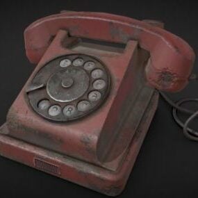 Vanha Rotary Phone 3D-malli