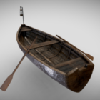 Old Wood Rowing Boat