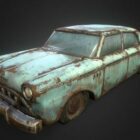 Old Rusty Blue Car