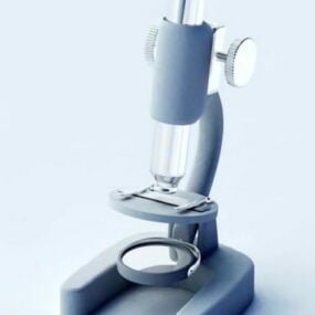 Modelo 3d de microscópio óptico de laboratório