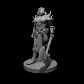 Orc Female Warrior Printable 3d model