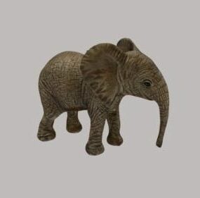 Baby Elephant Realistic Animal 3d-model