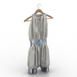 Módní krátké šaty žena 3d model