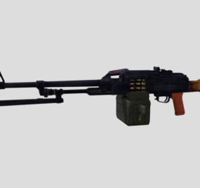 Modelo 3d de arma de rifle Pkm