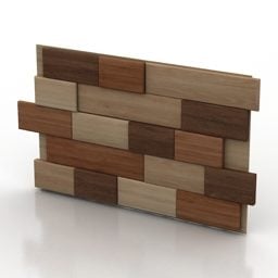Wall Tiles Wooden Panel 3d model