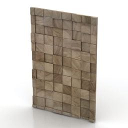 Panel Square Wood Tiles 3d model