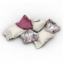 Pillows Bed Stuffs 3d model