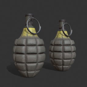 Pineapple Grenade Weapon 3d model