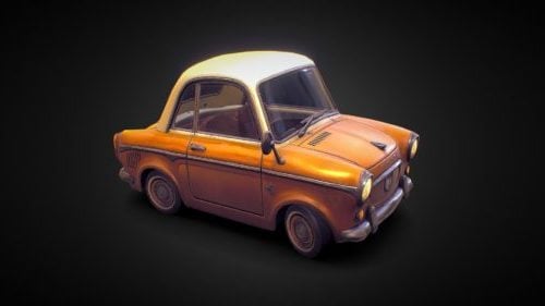 Pone Cute Cartoon Car Free 3d Model - .Obj - Open3dModel