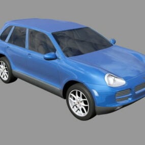 Blå Porsche Cayenne bil 3d model