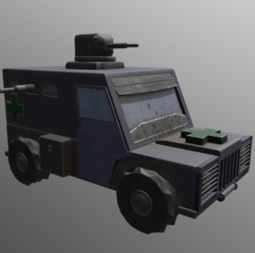 Sci-fi Apocalyptic Armored Vehicle 3d model