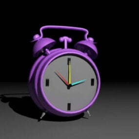 Purple Circle Alarm Clock 3d model