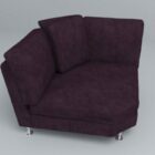 紫のミニソファ家具