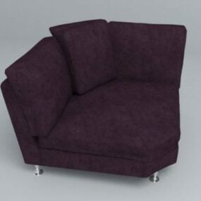 Modello 3d di mobili mini divano viola