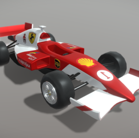 F1 Ferrari Racing Car V1 مدل 3d