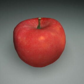 3д модель Природного Яблока Фрукта