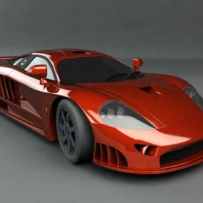 3д модель красного супер спортивного автомобиля