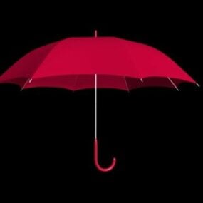 Red Umbrella 3d model