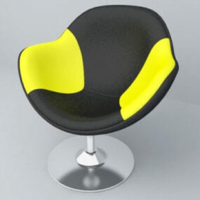 Relaxe cadeira moderna de uma perna modelo 3d