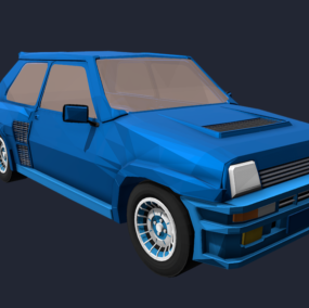 Lowpoly Renault 5 Turboauto 3D-model