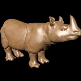 3д модель Носорога Скульптура
