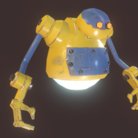 Sci-fi Robin Robot 3D-model